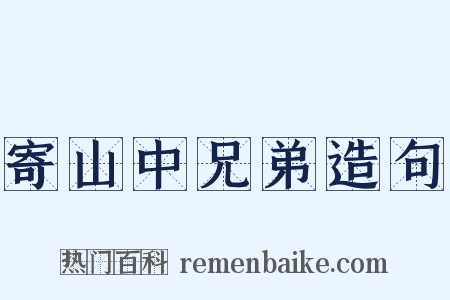 寄山中兄弟造句是什么意思的图片